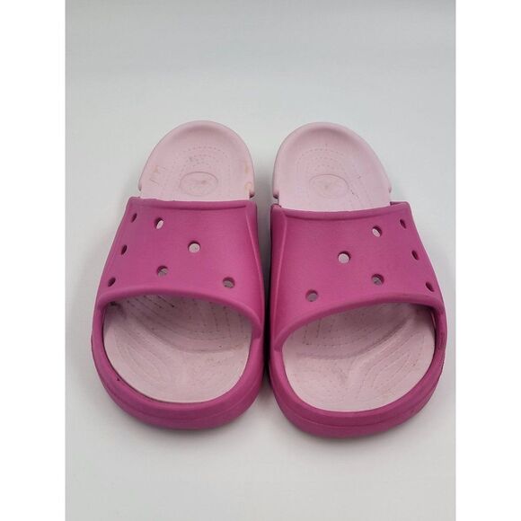 CROCS Other - Crocs Classic Kids Slides Girls Pink Size 3 Junior